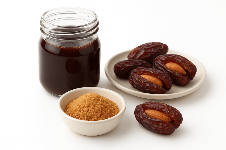 "Date Products – Iranian Date Syrup, Date Sugar and Stuffed Dates for Export"